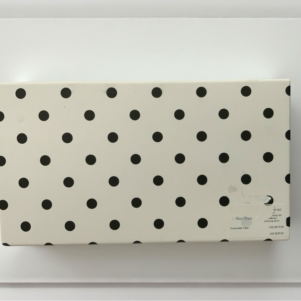 Kate Spade Cheers Boxed Small Crossbody Bag-black and white polka dots-MSRP $259 - Picture 8 of 8